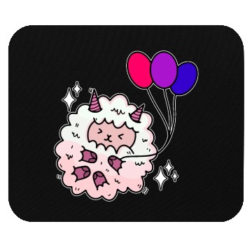 Discover Cute Bisexual Sheep Bi Pride Color Balloons Mouse Pads