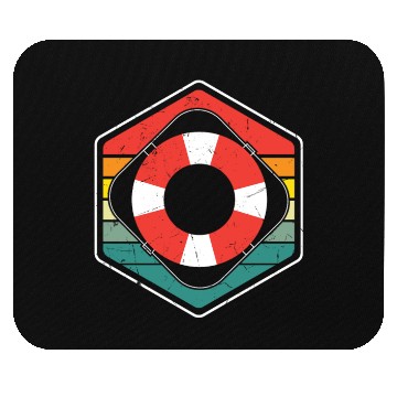 Discover Vintage Lifebelt Lifeguard Distressed Mouse Pads