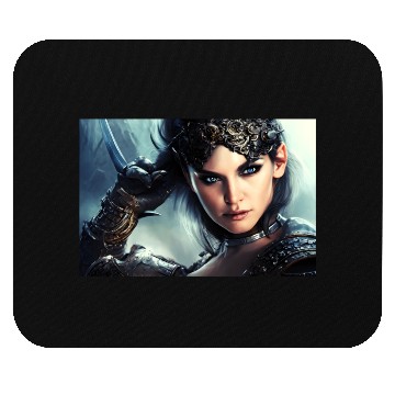 Discover Warrior princess wearing gothic plate fantasy art Mouse Pads