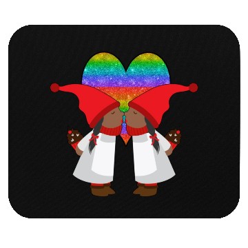 Discover Black Lesbian Gnome Valentines Day Couples Gift Mouse Pads