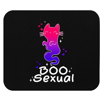 Discover Boo Sexual Cute Bi Cat Ghost LGBT Bisexual Pride Mouse Pads