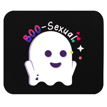 Discover Boo Sexual Cute Bi Ghost LGBT Bisexual Pride Funny Mouse Pads