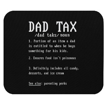 Discover Vintage Dad Tax Definition Men Funny Father's Day Mouse Pads
