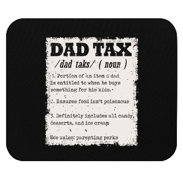 Discover Vintage Dad Tax Definition Men Funny Father's Day Mouse Pads