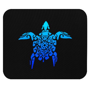 Discover Hawaiian Tribal Sea Turtle Polynesian Tattoo Style Mouse Pads