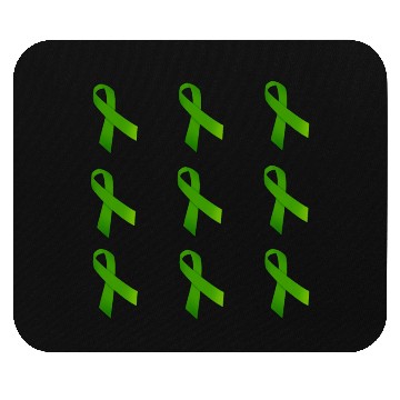 Discover Green Awareness Ribbon Mouse Pads