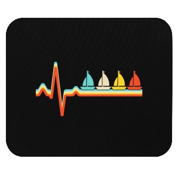 Discover sailing retro heartbeat Mouse Pads