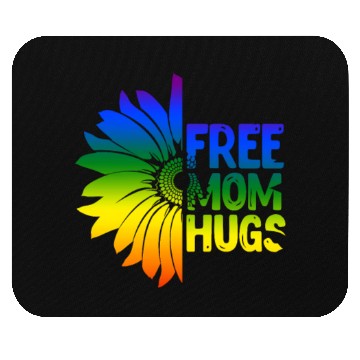 Discover Free Mom Hugs, LGBT Sunflower Mouse Pads