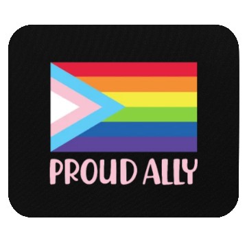 Discover Proud Ally, LGBT Rainbow Flag Mouse Pads