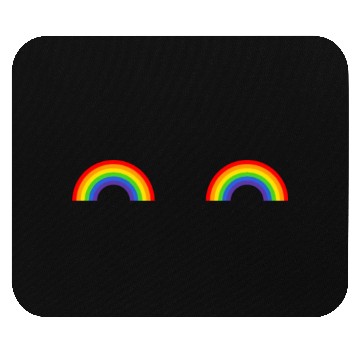 Discover LGBT Rainbow Flag Titties Mouse Pads