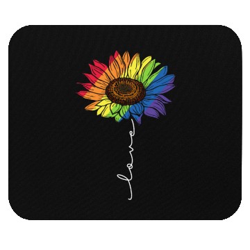 Discover Love Sunflower LGBT Flag Mouse Pads