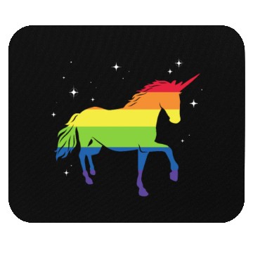 Discover LGBT Unicorn Rainbow Flag Mouse Pads