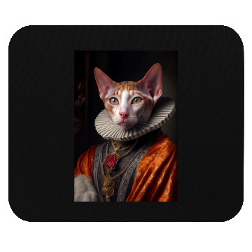 Discover Cornish Rex Prince Cat Breed Portrait Royal Renais Mouse Pads