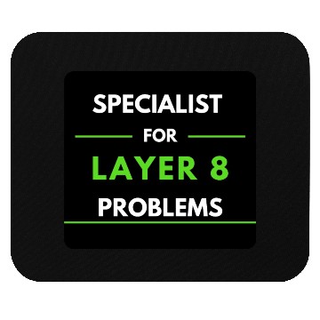 Discover Specialist For Layer 8 Problems (green) Mouse Pads