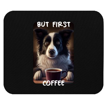 Discover Border Collie - But First Coffee (en) 2 Mouse Pads