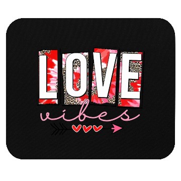 Discover Leopard print cheetah Love Vibes Mouse Pads Cupids Arrow