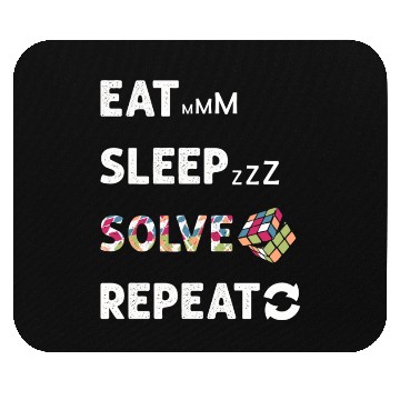 Discover Eat Sleep Solve Repeat Math Speed Cubing Genie Mouse Pads