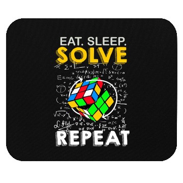 Discover Eat Sleep Solve Repeat Math Speed Cubing Genie Mouse Pads