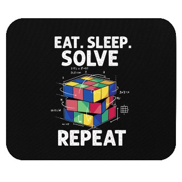 Discover Eat Sleep Solve Repeat Math Speed Cubing Genie Mouse Pads