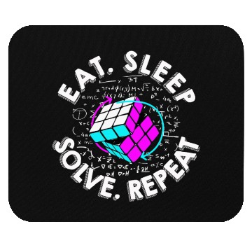 Discover Eat Sleep Solve Repeat Math Speed Cubing Genie Mouse Pads