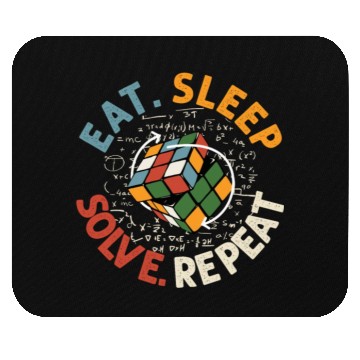 Discover Eat Sleep Solve Repeat Math Speed Cubing Genie Mouse Pads