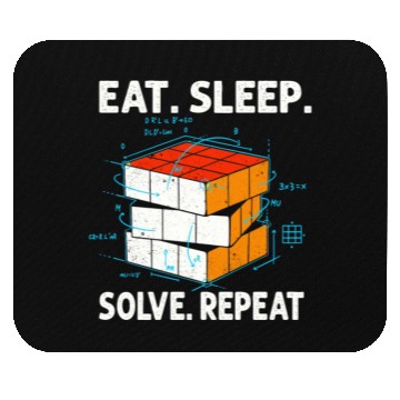 Discover Eat Sleep Solve Repeat Math Speed Cubing Genie Mouse Pads