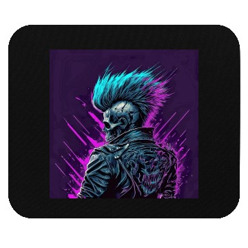 Discover Synthwave Zombie Skull Mouse Pads