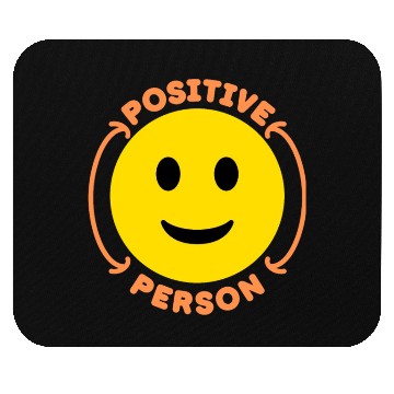 Discover slightly smiling positive person face Mouse Pads