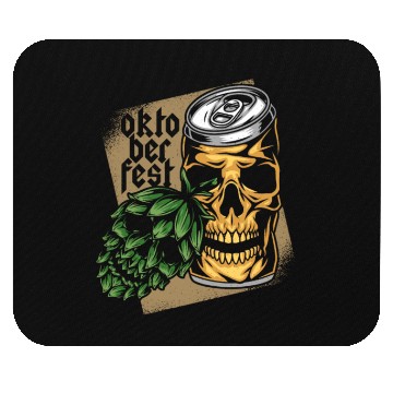 Discover Germany Oktoberfest - Beer Skull Mouse Pads