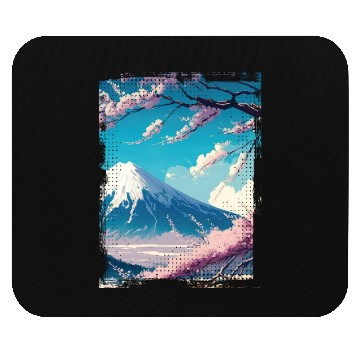 Discover Japan Fuji Cherry Blossom Cherry Tree Mouse Pads