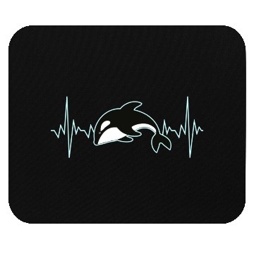 Discover Orca Whale Heartbeat Mouse Pads