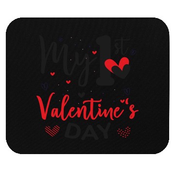 Discover My 1st First Valentines Day Happy Valentines Day Mouse Pads