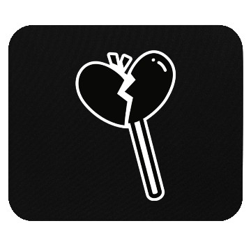 Discover Broken Heart Lollipop Candy Mouse Pads