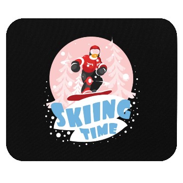 Discover Skiing time Mouse Pads