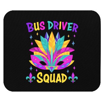 Discover Bus Driver Squad Mardi Gras Costume Mouse Pads