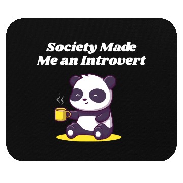 Discover Handcrafted by Society Introvert Sayings Antisocia Mouse Pads