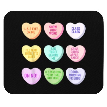 Discover Teacher Valentines Day Conversation Heart School Mouse Pads