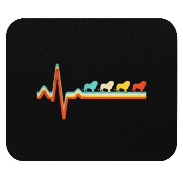 Discover lion retro heartbeat Mouse Pads