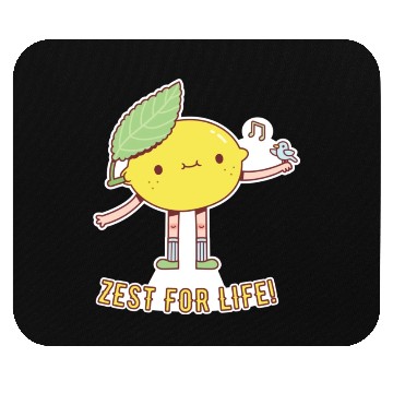 Discover Cute Lemon and Bird Zest For Life Mouse Pads