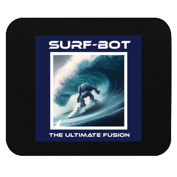 Discover Backside Robot Surfer Mouse Pads