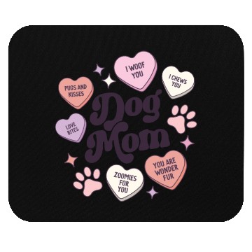Discover Dog Mom Valentines Day Candy Hearts Galentines Mouse Pads