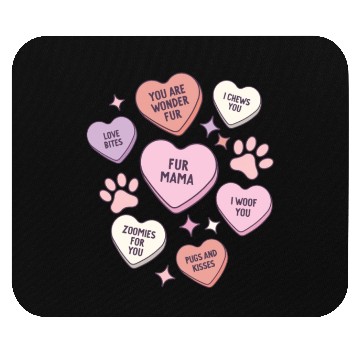 Discover My Dog Is My Valentine Conversation Hearts Mouse Pads