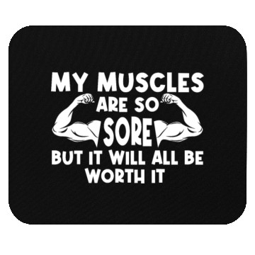Discover Sore Muscles Weight Training Gym Fitness Mouse Pads