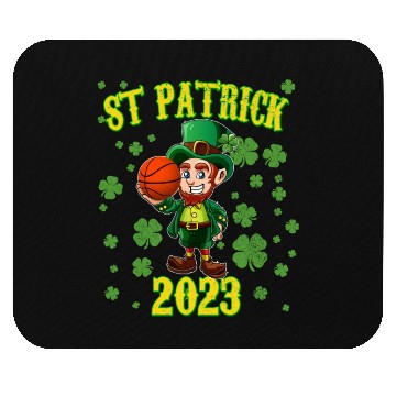 Discover Kids Basketball St Patricks Day Lucky Basketball Mouse Pads