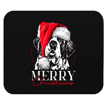 Discover Santa Saint Bernard Dog Christmas Wilsigns Mouse Pads