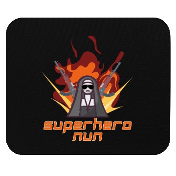 Discover Superhero Nun Action Design Mouse Pads