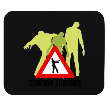 Discover Caution Zombies Design Mouse Pads