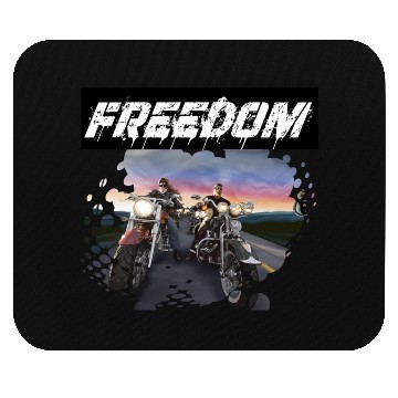 Discover Freedom on the motorcycle Mouse Pads