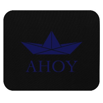 Discover Ahoy (Paper Ship / Seaman / Greeting / Navy) Mouse Pads