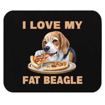 Discover I Love My Fat Beagle Mouse Pads